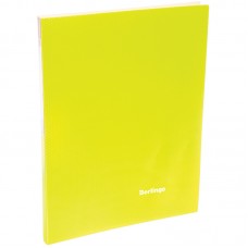 Папка с боковым металлическим прижимом Berlingo "Neon", 17мм, 0,7мм, неоновая желтая, ACp_01803