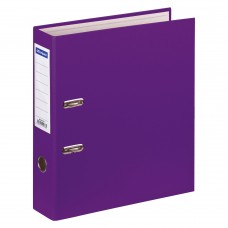 Папка-регистратор OfficeSpace, 70мм, бумвинил, с карманом на корешке, фиолетовая, 270118