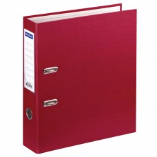 Папка-регистратор OfficeSpace, 70мм, бумвинил, с карманом на корешке, бордовая, 162576