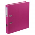 Папка-регистратор OfficeSpace, 50мм, бумвинил, с карманом на корешке, розовая, 289632