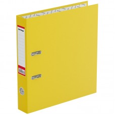 Папка-регистратор Berlingo "Standard", 50мм, бумвинил, с карманом на корешке, желтая, ATb_50405
