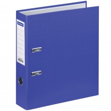 Папка-регистратор OfficeSpace, 70мм, бумвинил, с карманом на корешке, синяя, 162579