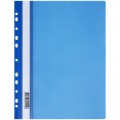 Папка-скоросшиватель пластик. перф. СТАММ А4, 160мкм, синяя с прозр. верхом, ММ-32255