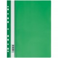 Папка-скоросшиватель пластик. перф. СТАММ А4, 160мкм, зеленая с прозр. верхом, ММ-32256