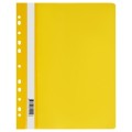 Папка-скоросшиватель пластик. перф. СТАММ А4, 120мкм, желтая с прозр. верхом, ММ-30725