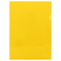 Папка-уголок СТАММ А4, 100мкм, пластик, прозрачная, желтая, гладкая