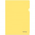 Папка-уголок жесткая А4 BERLINGO, прозрачная желтая, 0,18 мм, AGp_04105