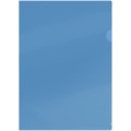 Папка-уголок СТАММ А4, 100мкм, пластик, прозрачная, синяя, гладкая
