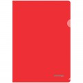 Папка-уголок жесткая А4 BERLINGO, красная прозрачная, 0,18 мм, AGp_04103