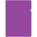 Папка-уголок жесткая А4 BERLINGO, прозрачная фиолетовая, 0,18 мм, AGp_04107