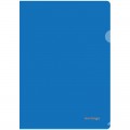 Папка-уголок жесткая А4 BERLINGO, синяя прозрачная, 0,18 мм, AGp_04102