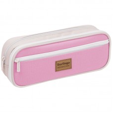 Пенал мягкий 2 отделения, 1 карман, 220*80*50 Berlingo "Pastel pink", полиэстер, внутр. органайзер, PM09130
