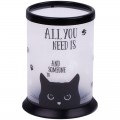 Подставка-стакан MESHU "Black Cat", прозрачная, MS_46342
