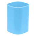 Подставка-стакан СТАММ "Фаворит", пластиковая, квадратная, голубая, ПС-31287
