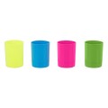 Подставка-стакан СТАММ "Лидер", пластиковая, круглая, неоновые цвета, ассорти, ПС-30584