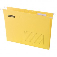 Подвесная папка OfficeSpace А4 (310*240мм), желтая, картон, КОМПЛЕКТ 10 шт.