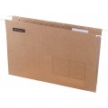 Подвесная папка OfficeSpace Foolscap (365*240мм), светло-коричневая, картон, КОМПЛЕКТ 10 шт.