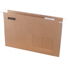 Подвесная папка OfficeSpace Foolscap (365*240мм), светло-коричневая, картон, КОМПЛЕКТ 10 шт.