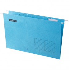 Подвесная папка OfficeSpace Foolscap (365*240мм), синяя, картон, КОМПЛЕКТ 10 шт.