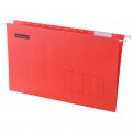 Подвесная папка OfficeSpace Foolscap (365*240мм), красная, картон, КОМПЛЕКТ 10 шт.