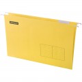 Подвесная папка OfficeSpace Foolscap (365*240мм), желтая, картон, КОМПЛЕКТ 10 шт.