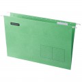 Подвесная папка OfficeSpace Foolscap (365*240мм), зеленая, картон, КОМПЛЕКТ 10 шт.