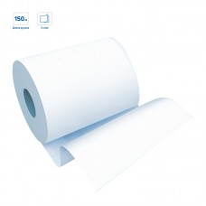 Полотенца бумажные рулонные 2х-слойные OfficeClean (Система H1), КОМПЛЕКТ 6шт, 150м, белые, 262646