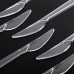 Нож одноразовый пластиковый 180 мм, прозрачный, КОМПЛЕКТ 50 шт., ЭТАЛОН, БЕЛЫЙ АИСТ, 607843