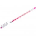 Ручка гелевая Crown "Hi-Jell Color" розовая, 0,7мм, HJR-500HB
