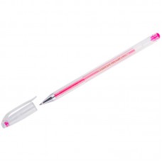 Ручка гелевая Crown "Hi-Jell Color" розовая, 0,7мм, HJR-500HB