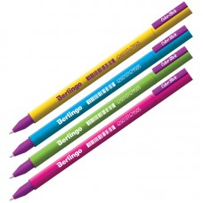 Ручка гелевая Berlingo "Color Stick" черная, 0,5мм, корпус ассорти, CGp_50101