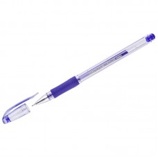 Ручка гелевая Crown "Hi-Jell Needle Grip" синяя, 0,7мм, грип, игольчатый стержень, штрих-код, HJR-500RNB