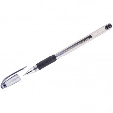 Ручка гелевая Crown "Hi-Jell Needle Grip" черная, 0,7мм, грип, игольчатый стержень, штрих-код, HJR-500RNB