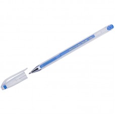 Ручка гелевая Crown "Hi-Jell Color" голубая, 0,7мм, HJR-500HB