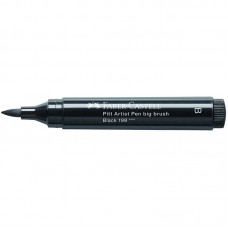 Ручка капиллярная Faber-Castell "Pitt Artist Pen Big Brush" цвет 199 черный, 3мм, пишущий узел "кисть"