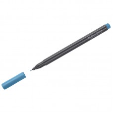 Ручка капиллярная Faber-Castell "Grip Finepen" кобальтово-бирюзовая, 0,4мм, трехгранная