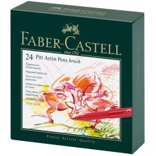 Набор капиллярных ручек Faber-Castell "Pitt Artist Pen Brush" 24шт., ассорти, студийная коробка