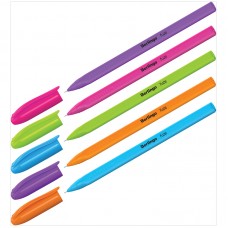 Ручка шариковая масляная Berlingo "Triangle Fuze Stick", узел 0,5мм , толщина 0,3 мм, синяя, корпус ассорти, CBp_05218