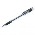 Ручка шариковая масляная Berlingo "I-10" черная, узел 0,4мм, линия 0,2мм, игольч. наконечник, грип, CBp_40011