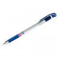 Ручка шариковая масляная Berlingo "Silk Touch 2000" синяя, узел 0,7мм, линия 0,5мм, игольчатый стержень, грип, CBp_07872