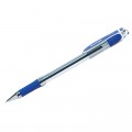 Ручка шариковая масляная Berlingo "I-15" синяя, узел 0,7мм, линия 0,4мм, игольчат, грип, CBp_70012