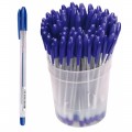Ручка шариковая СТАММ "VeGa" синяя, 0,7мм, прозрачный корпус, РШ101