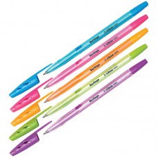 Ручка шариковая масляная Berlingo "Tribase Neon", синяя, узел 0,7мм, толщина 0,5 мм, CBp_70932