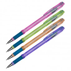 Ручка шариковая масляная Berlingo "I-10 Color" узел 0,4мм, линия 0,2мм, игольч. наконечник, синяя, корпус ассорти, CBp_40015