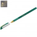 Ручка шариковая масляная Berlingo "xGold" зеленая, узел 0,7мм, толщина 0,5мм, игольчатый стержень, грип, CBp_07503