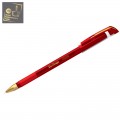 Ручка шариковая масляная Berlingo "xGold" красная, узел 0,7мм, толщина 0,5мм, игольчатый стержень, грип, CBp_07502