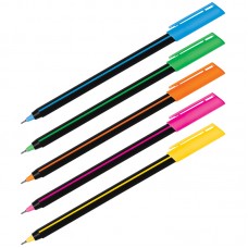 Ручка шариковая Luxor "Stick Soft Touch" синяя, 0,7мм, корпус ассорти, 19700/50BX