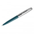 Ручка шариковая Parker "51 Teal Blue CT" черная, 1,0мм, поворот., подарочная упаковка, 2123508