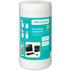 Салфетки чистящие влажные OfficeClean, универсальные, в тубе, 100шт., 248262