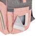 Рюкзак для мамы BRAUBERG MOMMY с ковриком, крепления на коляску, термокарманы, серый/бордовый, 40x26x17 см, 270821